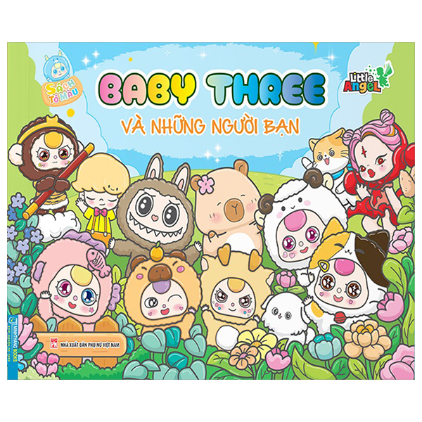 sách tô màu - baby three và những người bạn